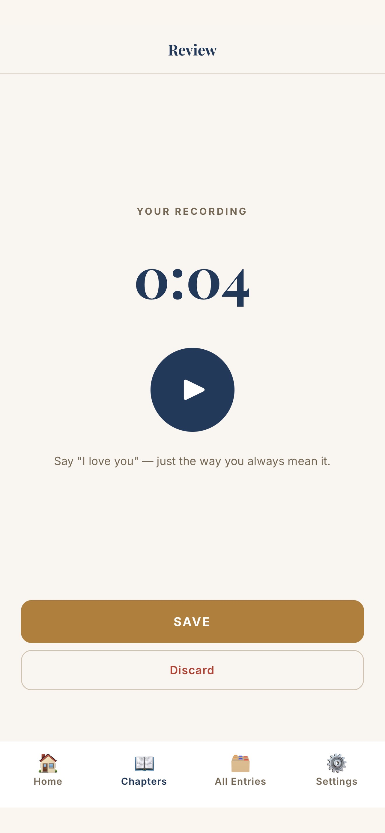 Recording a voice message